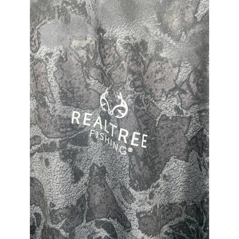 Realtree Fishing Mens XL Long Sleeve Camo Performance Shirt Gray Mesh Panels - Picture 4 of 8